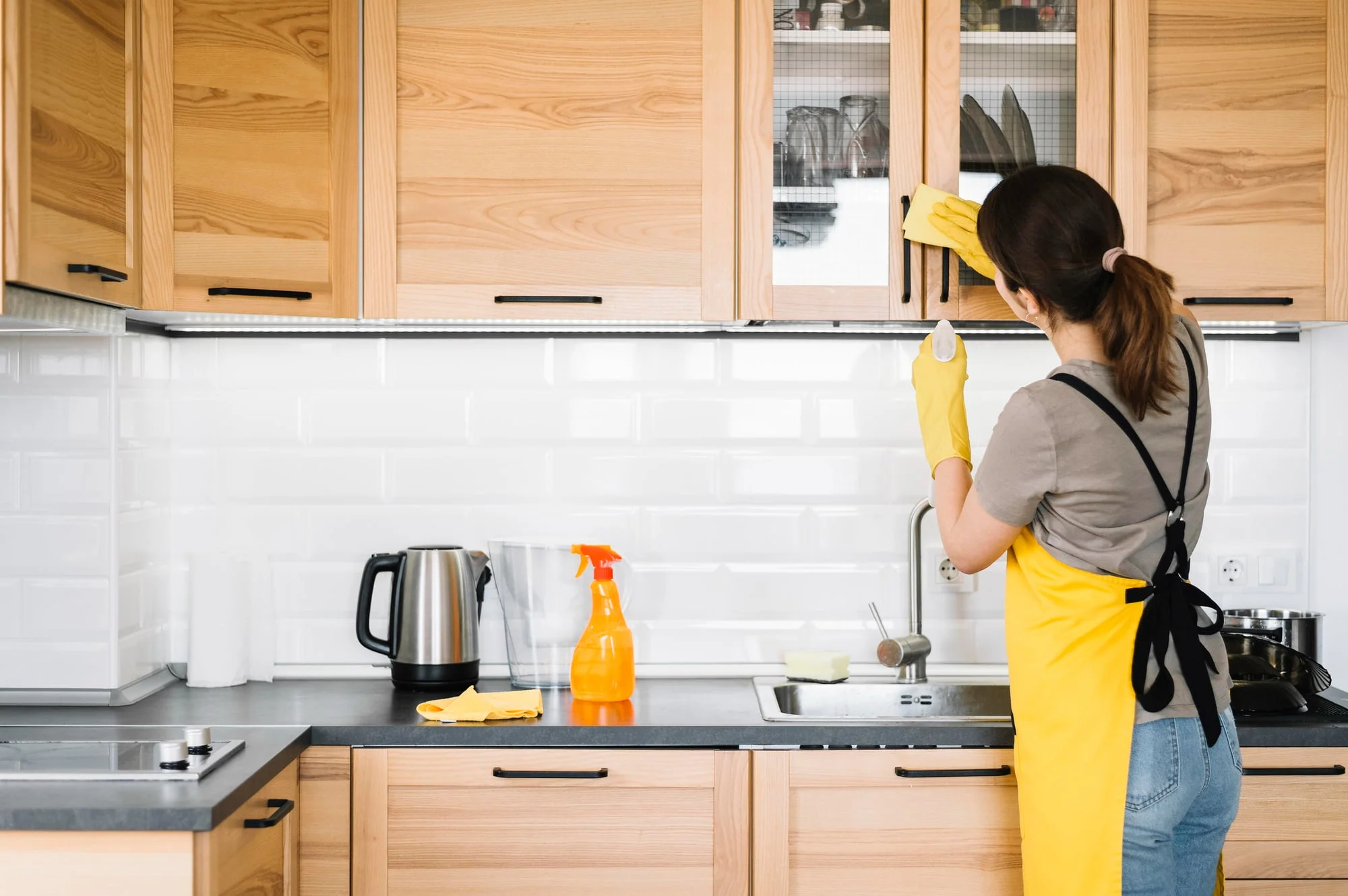 Kitchen Cleaning (appliances, countertops, cabinets)